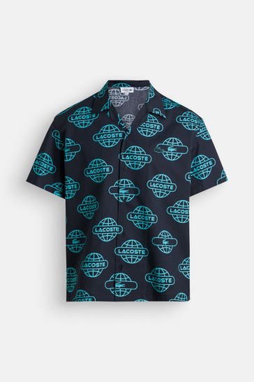 LACOSTE Kurzarmhemd dunkelblau