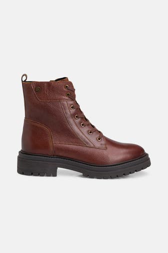 GEOX Schnürstiefel 'Iridea' rotbraun