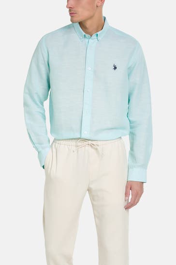 U.S. POLO ASSN. Leinen-Hemd Regular Fit