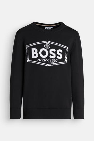 BOSS Strickpullover schwarz
