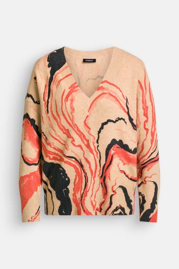 DESIGUAL Strickpullover gemustert