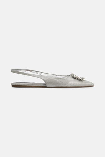 STEVE MADDEN Sling-Ballerinas 'Calista' silber