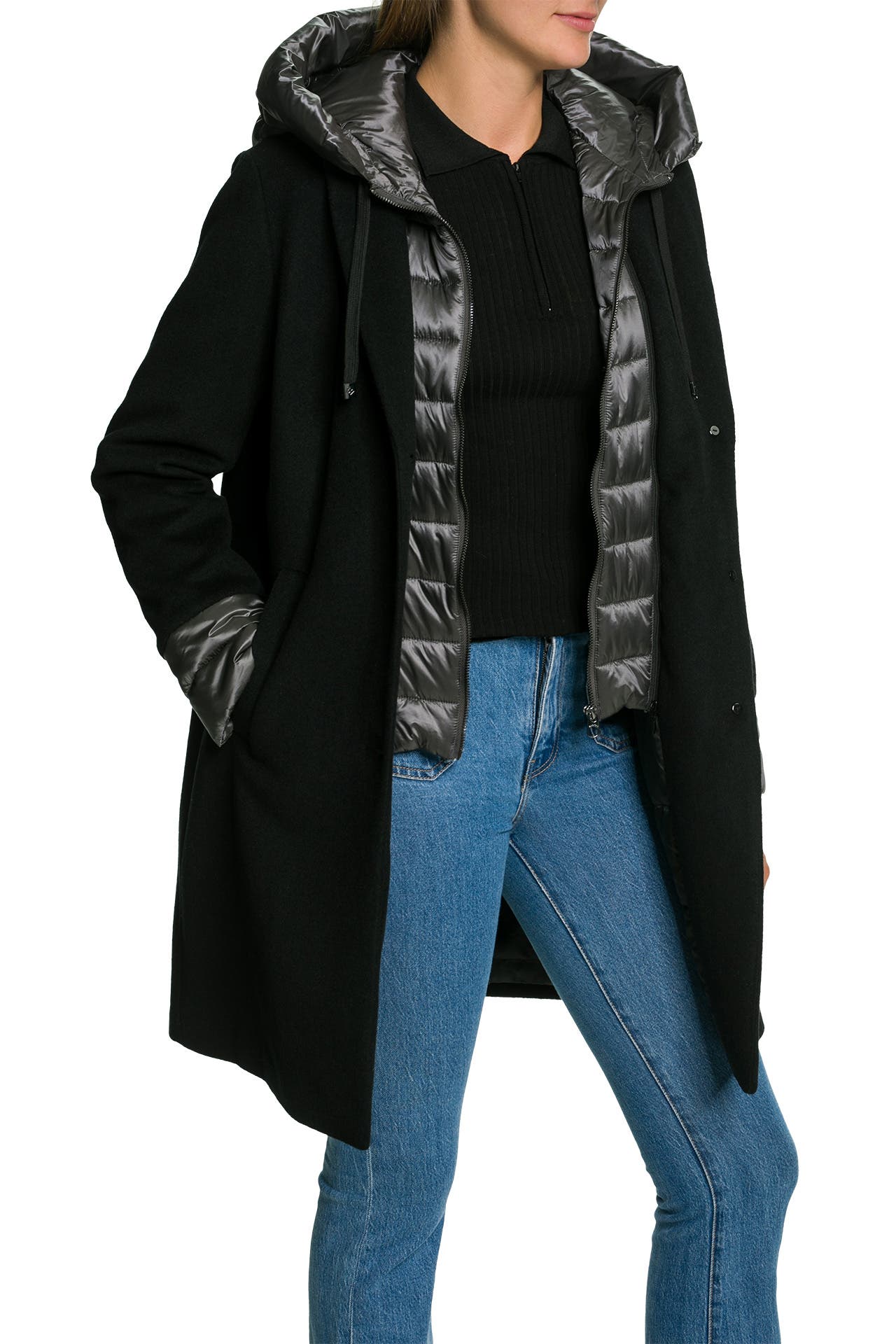 MILESTONE Wollmixmantel 'Miu' schwarz, Bild 1