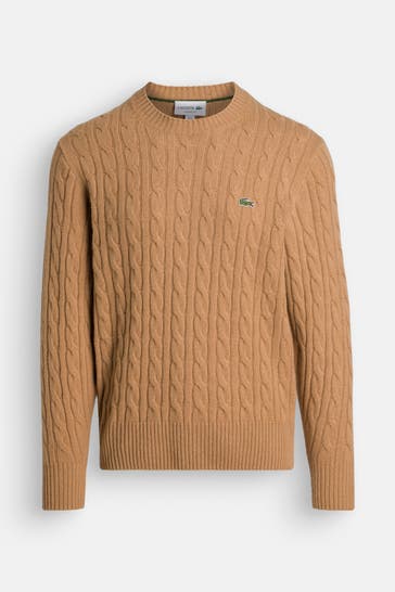 LACOSTE Wollpullover camel
