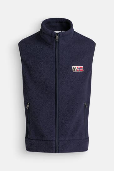 NAPAPIJRI Fleece-Weste dunkelblau
