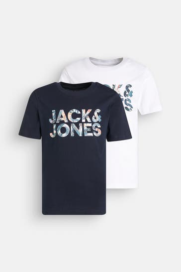 JACK & JONES 2er-Pack T-Shirts mehrfarbig