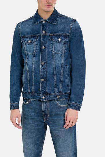GUESS Jeansjacke 'Dillon' blau