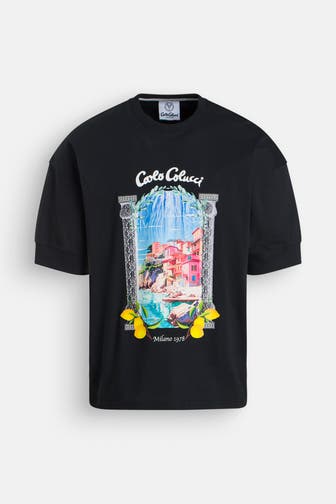 CARLO COLUCCI T-Shirt 'Casa Carlo' schwarz
