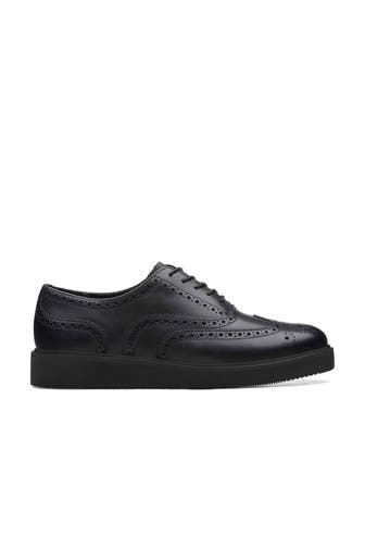 CLARKS Lederschnürer 'Glickly' schwarz
