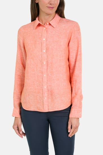 GANT Leinenbluse koralle