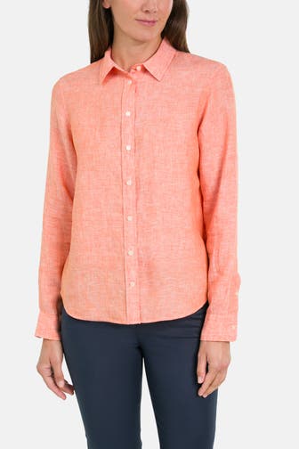 GANT Leinenbluse koralle