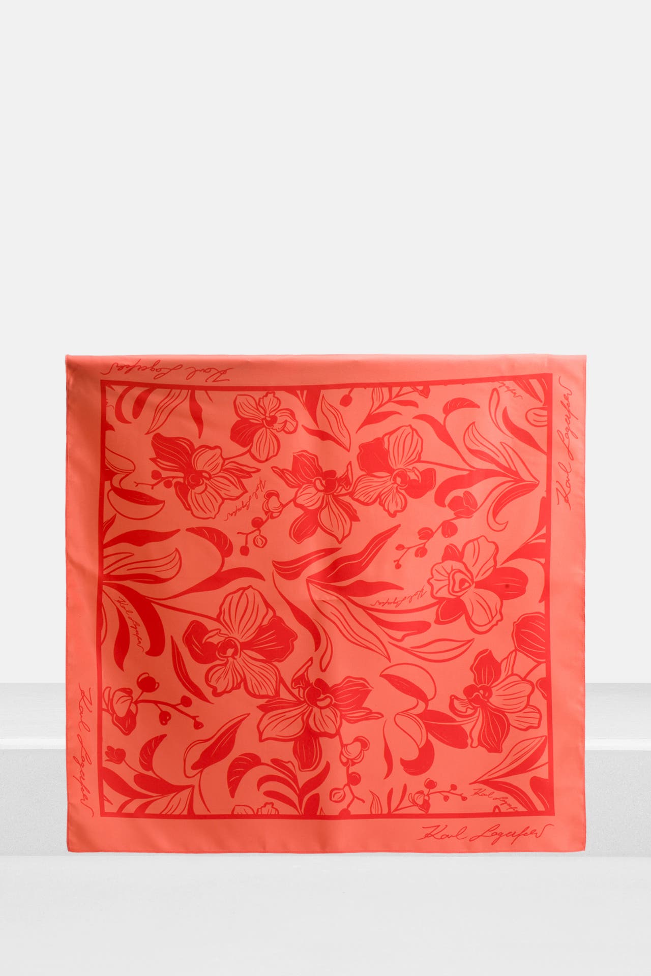 KARL LAGERFELD Tuch orange gemustert, Bild 1