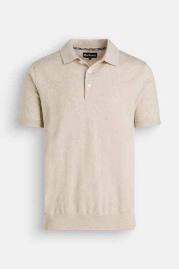 BARBOUR Leinenmix-Polo sand