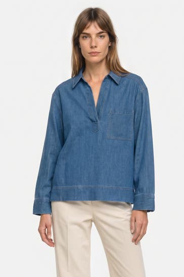 PART TWO Denim-Bluse 'Petulla' azurblau