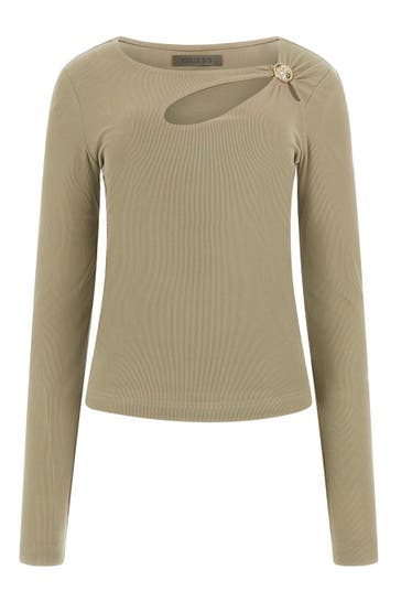 GUESS Longsleeve 'Zama' oliv