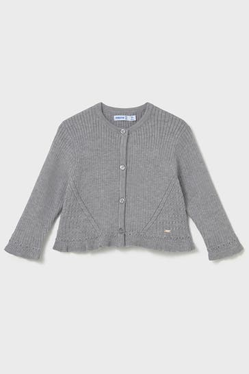 MAYORAL Strickjacke hellgrau