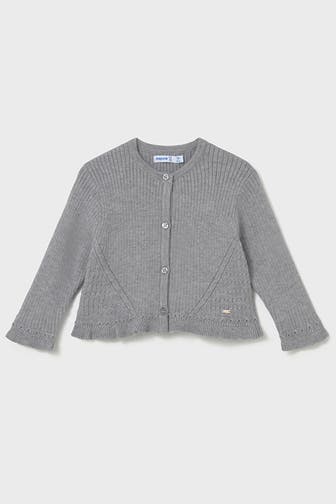 MAYORAL Strickjacke hellgrau