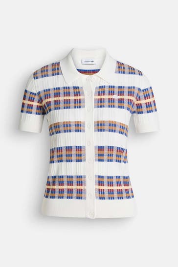 LACOSTE Strick-Polo mehrfarbig