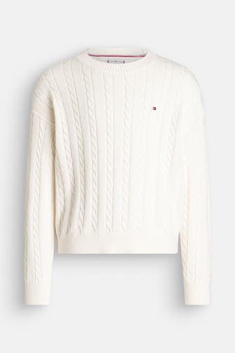 TOMMY HILFIGER Strickpullover ecru