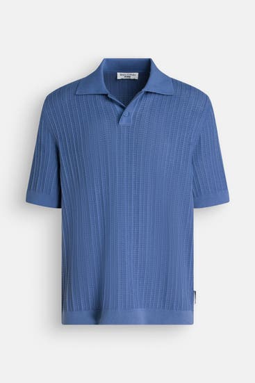 MARC O'POLO - Strick-Polo azurblau