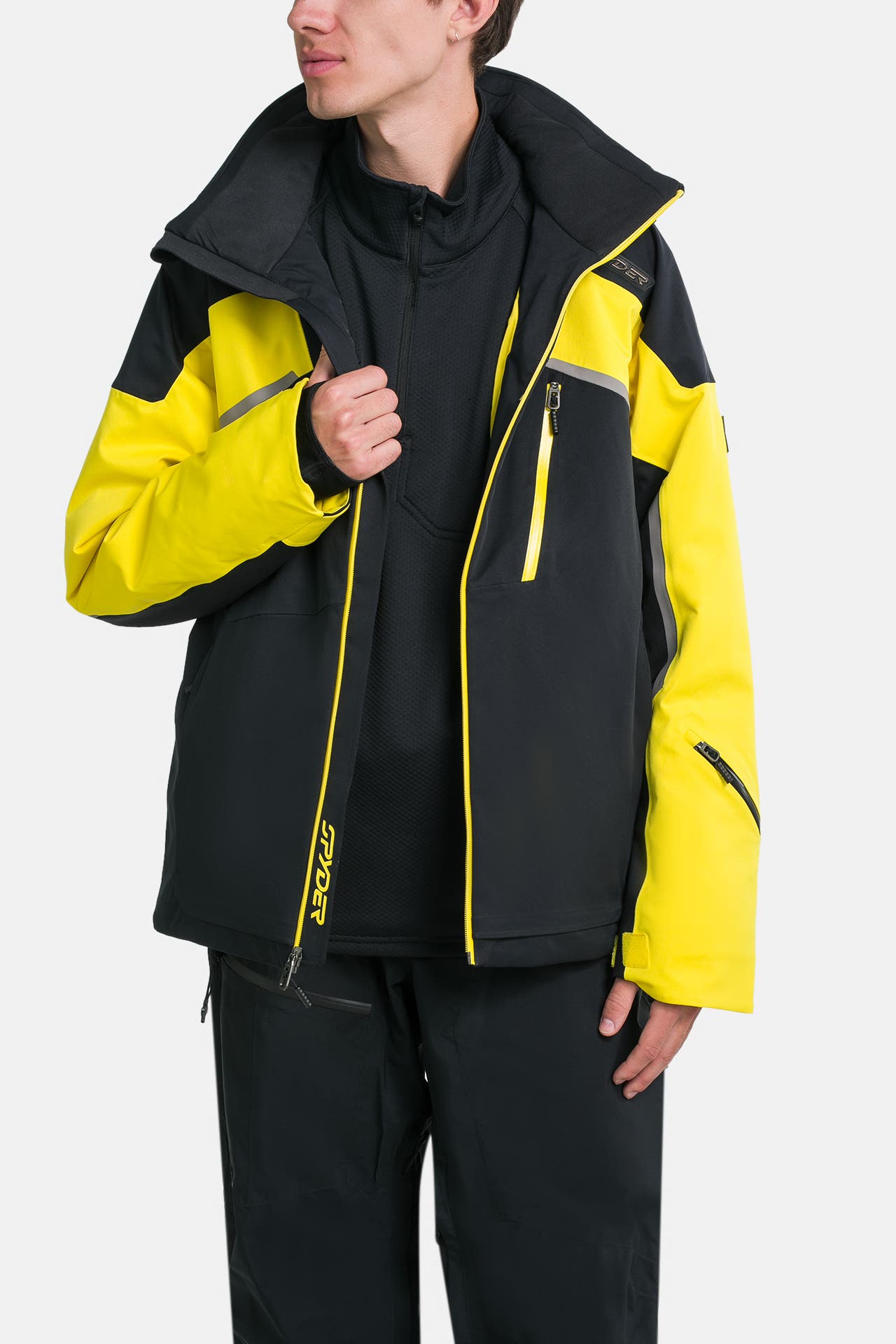 SPYDER Skijacke schwarz-gelb, Bild 1