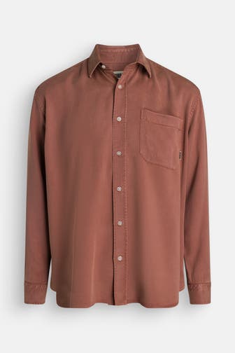 WOODBIRD Casual-Hemd rotbraun