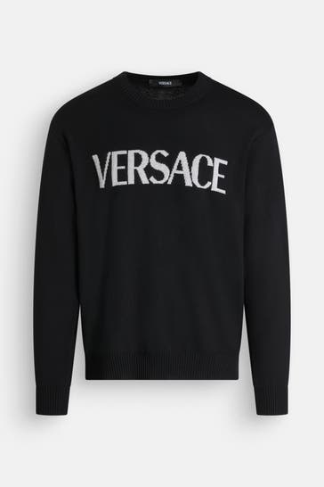 VERSACE Strickpullover schwarz