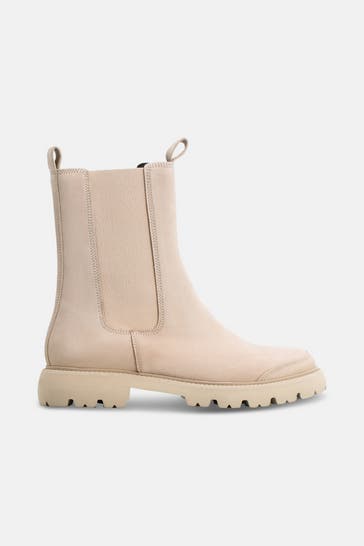 KENNEL & SCHMENGER Lederstiefel 'Print' beige