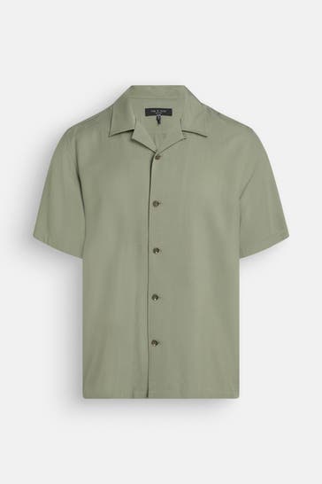 RAG & BONE Kurzarmhemd 'Avery' graugrün