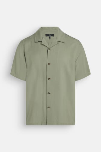 RAG & BONE Kurzarmhemd 'Avery' graugrün