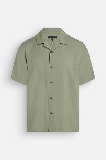 RAG & BONE - Kurzarmhemd 'Avery' graugrün