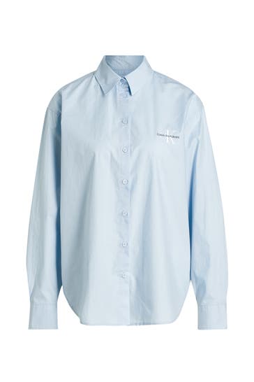 CK JEANS Casual-Bluse hellblau