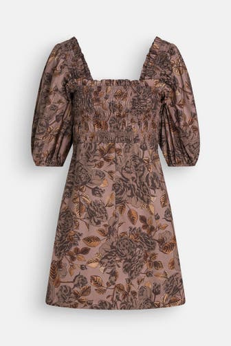 GANNI Kleid braun floral