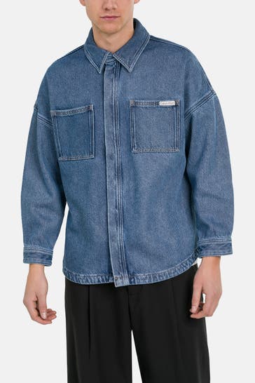 CALVIN KLEIN Jeans-Overshirt blau