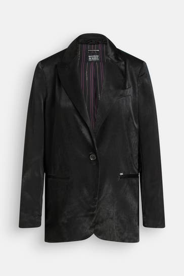SCOTCH & SODA Satin-Blazer schwarz
