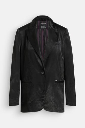 SCOTCH & SODA Satin-Blazer schwarz