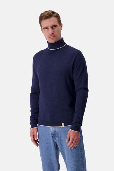 COLOURS & SONS Wollmix-Pullover dunkelblau