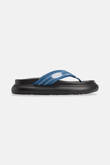 DESIGUAL Plateau-Zehentrenner 'Boat-Thong' blau