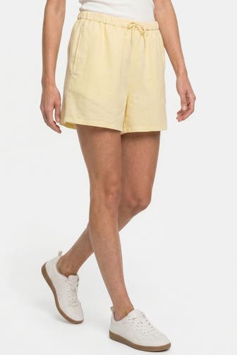 TOMMY HILFIGER Leinenmix-Shorts hellgelb