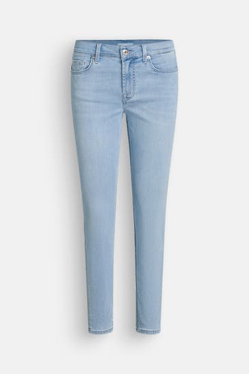 7 FOR ALL MANKIND Jeans hellblau skinny ankle