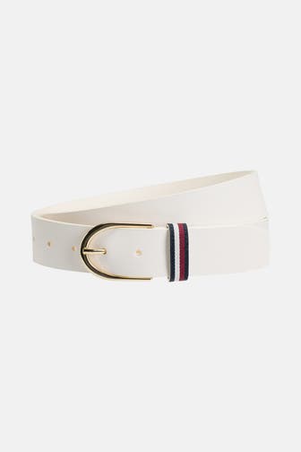 TOMMY HILFIGER Ledergürtel ecru