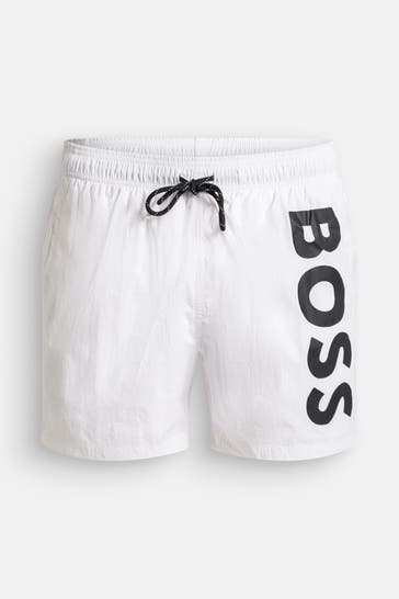 BOSS Badeshorts 'Octopus' weiß
