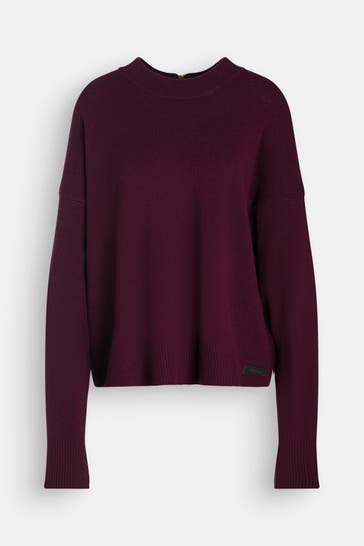 BARBOUR Wollpullover aubergine