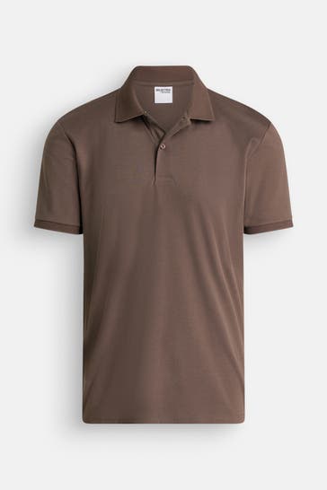 SELECTED Polo-Shirt braun