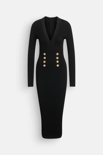 BALMAIN Strickkleid schwarz