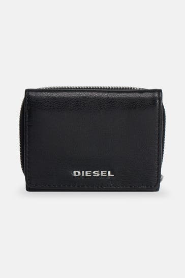 DIESEL Ledergeldbörse schwarz