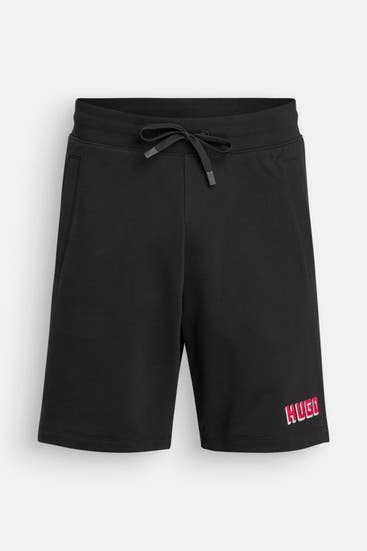 HUGO - Sweatshorts 'Diqoshort' schwarz