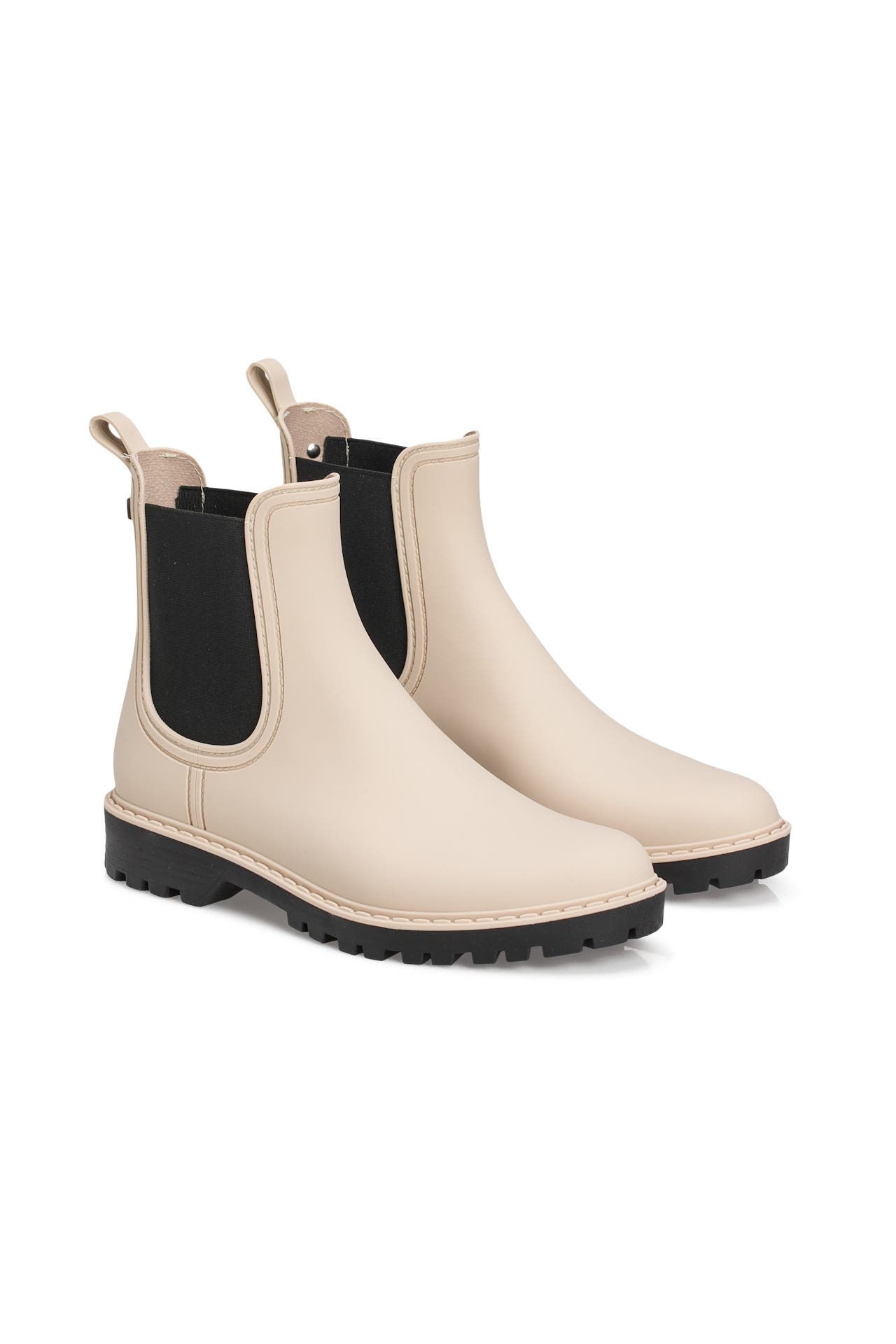 Chelsea Boots Damen Creme