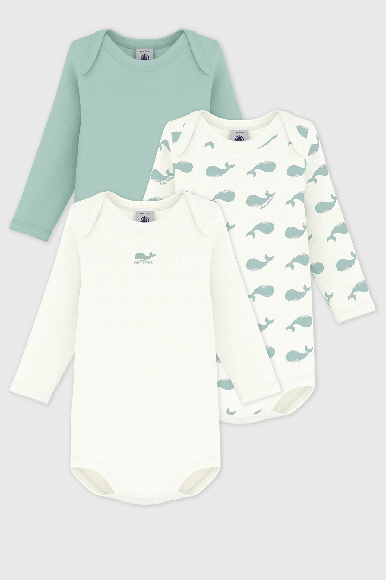 PETIT BATEAU 3er Pack Bodies mehrfarbig, Bild 1