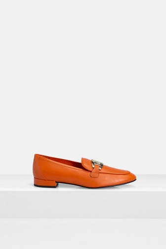 AIGNER Leder-Loafer orangebraun